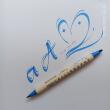 ZIG Calligraphy pen - MS 3400 / BLUE JAY 032
