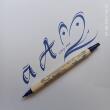 ZIG Calligraphy pen - MS 3400 / NAVY 035