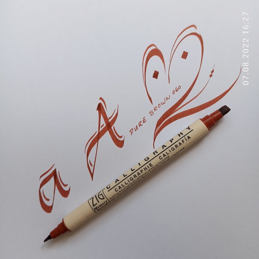 Zig Calligraphy Marker Set - Brown